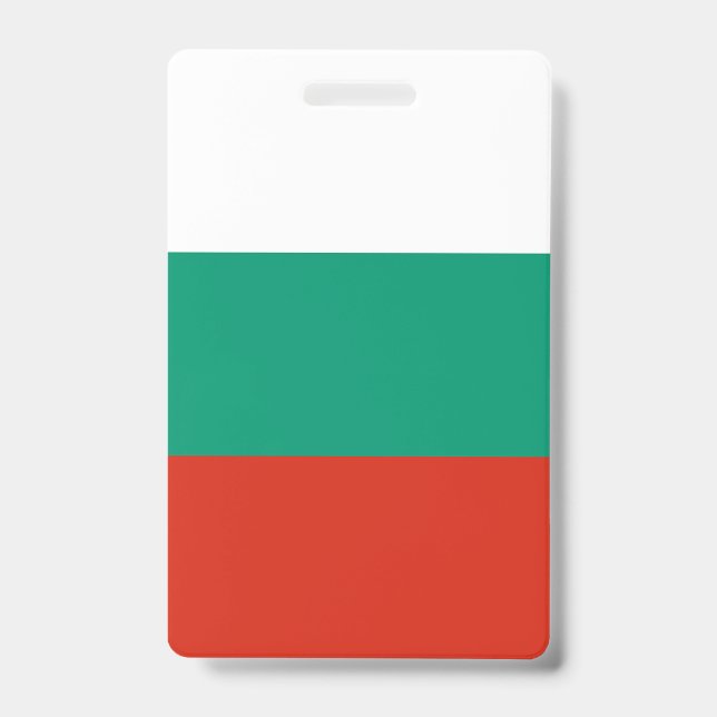 Tarjeta De Identificación Bandera de Bulgaria (Parte frontal)