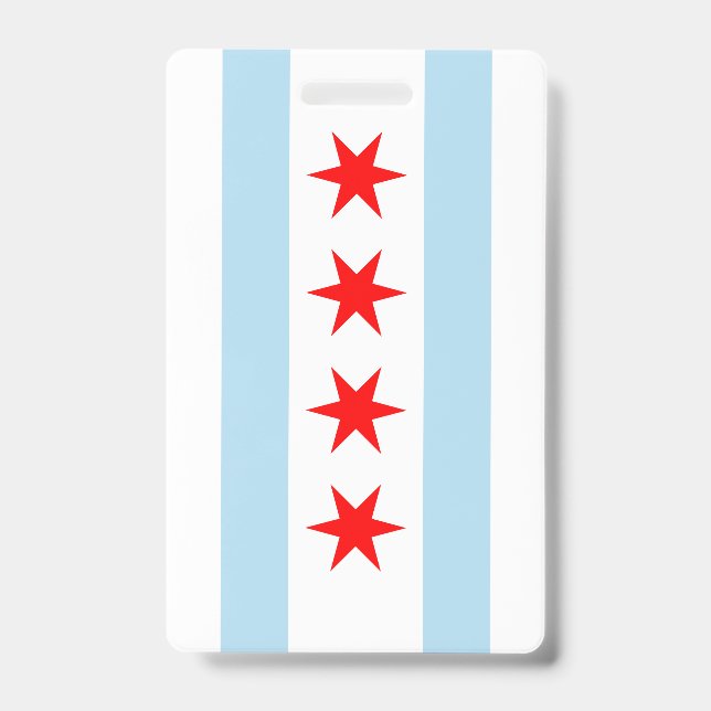 Tarjeta De Identificación Bandera de Chicago (Parte frontal)