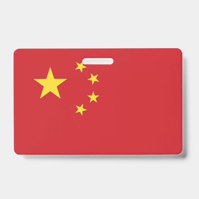 Tarjeta De Identificación bandera de China (Parte frontal)