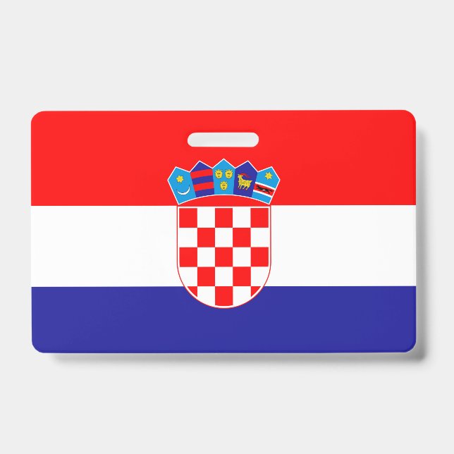 Tarjeta De Identificación Bandera de Croacia (Parte frontal)