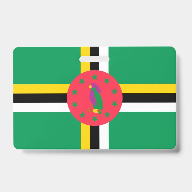 Tarjeta De Identificación bandera de Dominica (Parte frontal)
