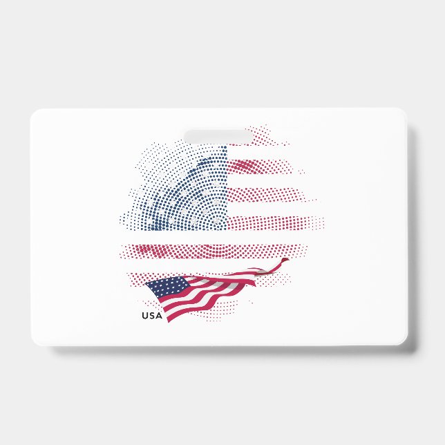 Tarjeta De Identificación bandera de EE. UU. (Parte frontal)