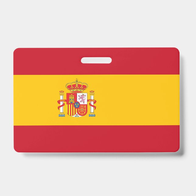 Tarjeta De Identificación bandera de España (Parte frontal)