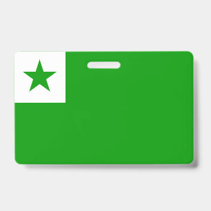 Tarjeta De Identificación Bandera de esperanto