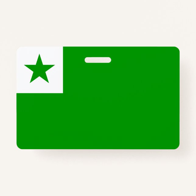 Tarjeta De Identificación Bandera de esperanto (Anverso)
