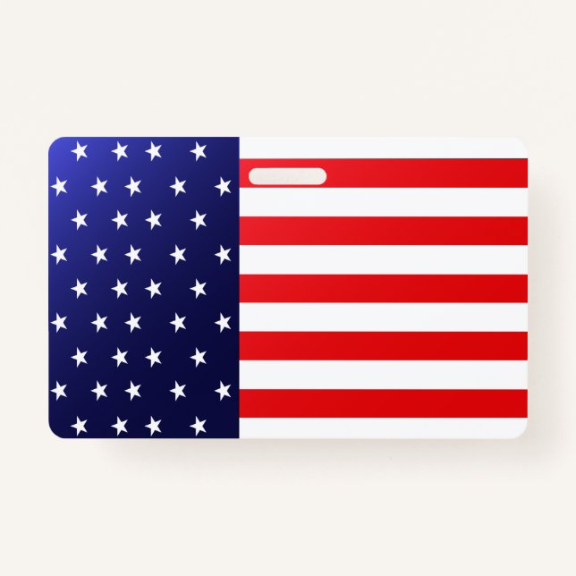Tarjeta De Identificación Bandera de Estados Unidos (Anverso)