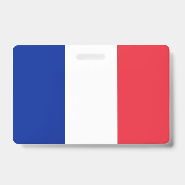 Tarjeta De Identificación Bandera de Francia (Parte frontal)