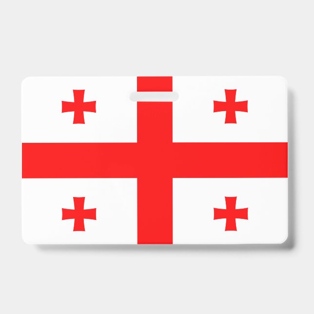 Tarjeta De Identificación Bandera de Georgia (Parte frontal)