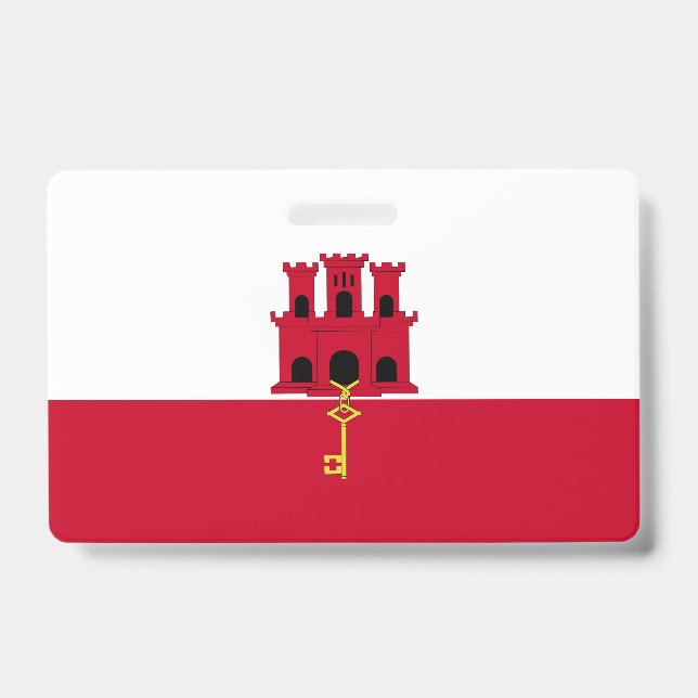 Tarjeta De Identificación Bandera de Gibraltar (Parte frontal)
