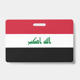 Tarjeta De Identificación bandera de Irak