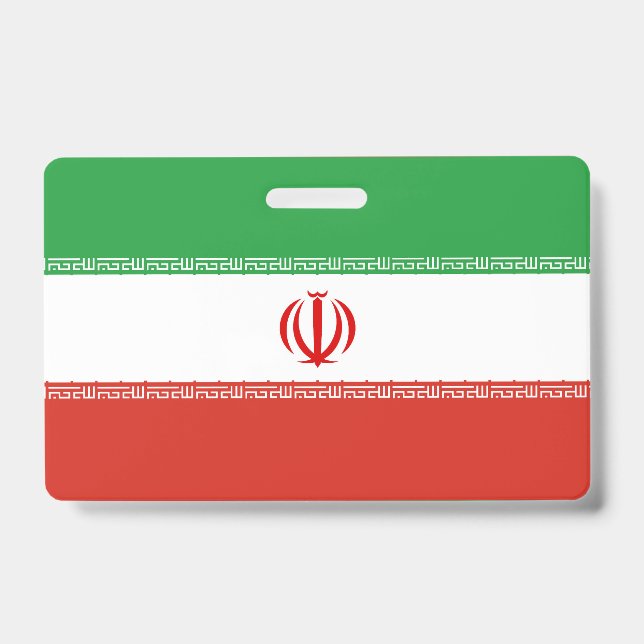 Tarjeta De Identificación Bandera de Irán (Parte frontal)