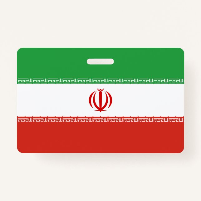 Tarjeta De Identificación Bandera de Irán (Anverso)