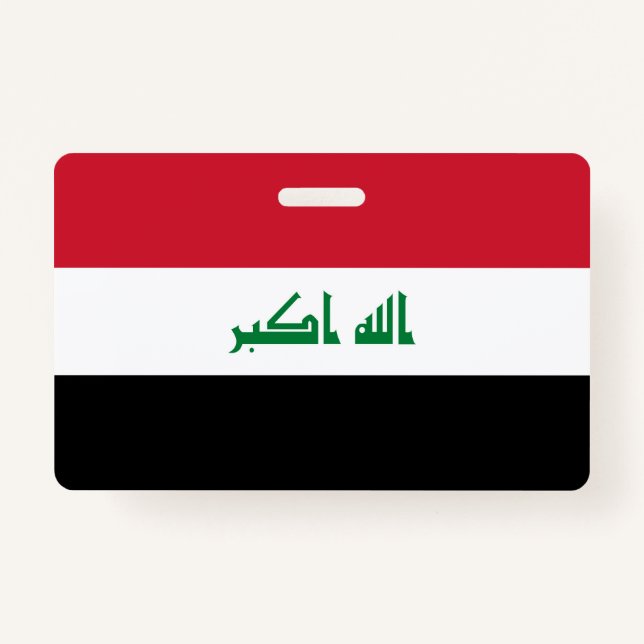 Tarjeta De Identificación Bandera de Iraq (Anverso)