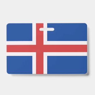 Tarjeta De Identificación bandera de Islandia