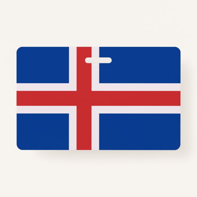 Tarjeta De Identificación Bandera de Islandia (Anverso)