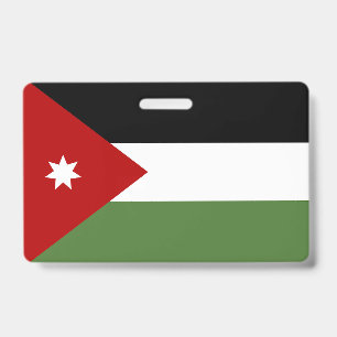 Tarjeta De Identificación bandera de Jordania
