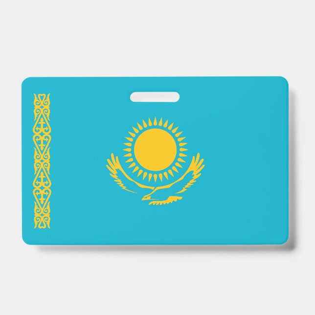 Tarjeta De Identificación Bandera de Kazajistán (Parte frontal)