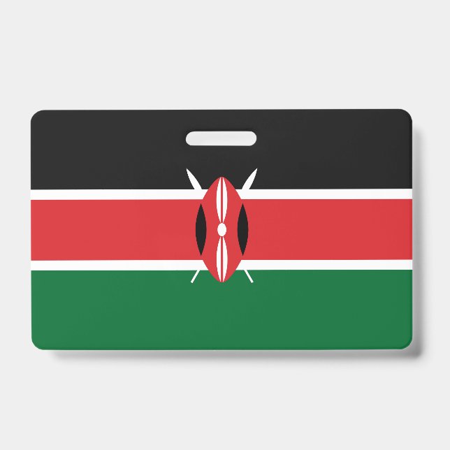 Tarjeta De Identificación bandera de Kenia (Parte frontal)