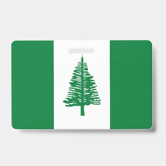 Tarjeta De Identificación bandera de la Isla Norfolk (Parte frontal)