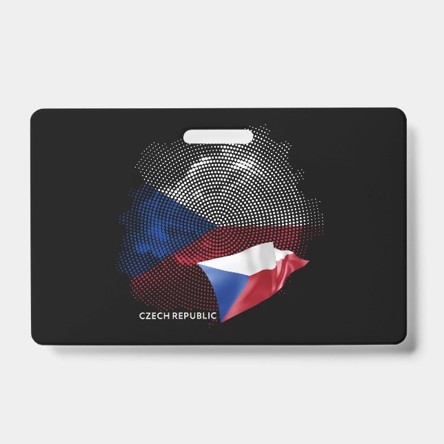 Tarjeta De Identificación bandera de la República Checa (Parte frontal)