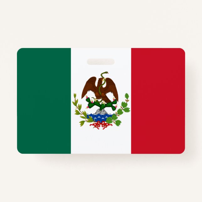 Tarjeta De Identificación Bandera de la República Mexicana: 1824-1835, Santa (Anverso)
