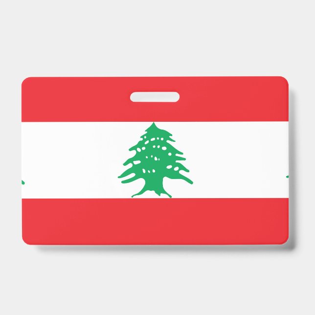 Tarjeta De Identificación bandera de Líbano (Parte frontal)