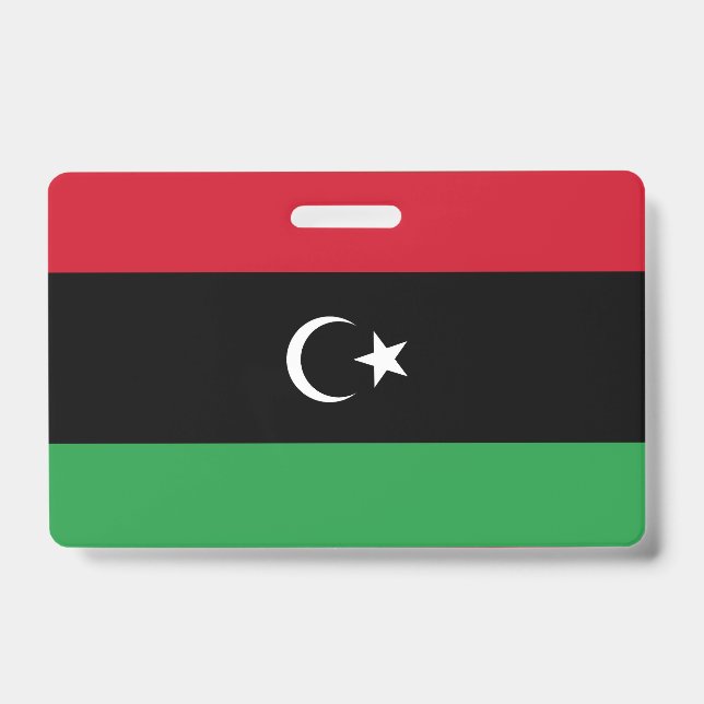 Tarjeta De Identificación bandera de Libia (Parte frontal)