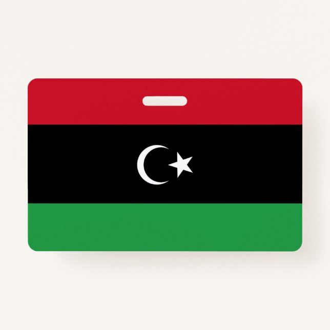 Tarjeta De Identificación Bandera de Libia (Anverso)