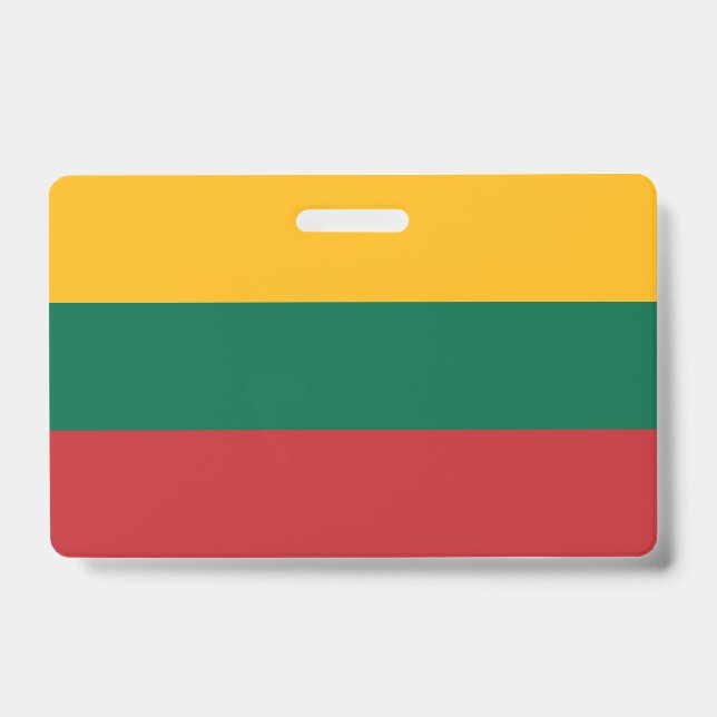 Tarjeta De Identificación Bandera de Lituania (Parte frontal)