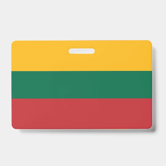 Tarjeta De Identificación bandera de Lituania (Parte frontal)