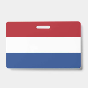 Tarjeta De Identificación Bandera de los Países Bajos