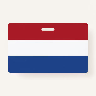 Tarjeta De Identificación Bandera de los Países Bajos