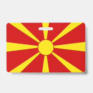 Tarjeta De Identificación bandera de Macedonia del Norte