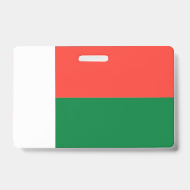 Tarjeta De Identificación Bandera de Madagascar (Parte frontal)
