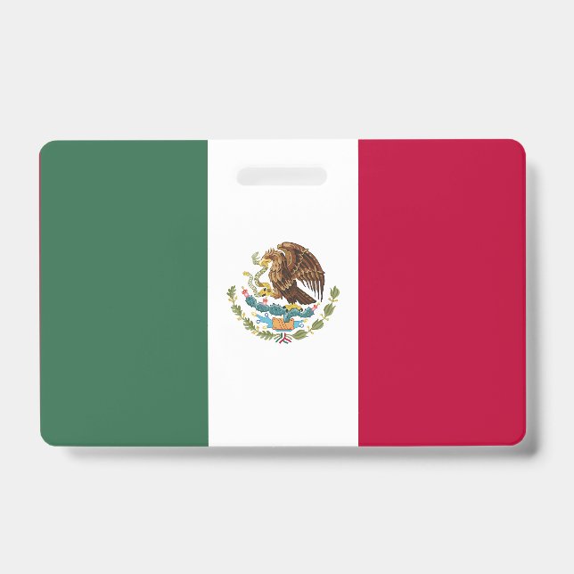 Tarjeta De Identificación Bandera de México (Anverso)