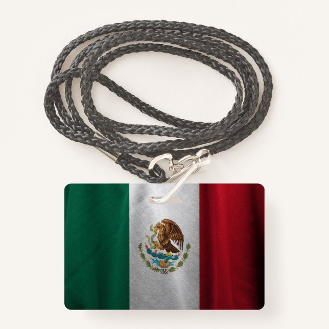 Tarjeta De Identificación Bandera de México (Anverso son cordón)