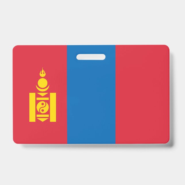 Tarjeta De Identificación Bandera de Mongolia (Anverso)