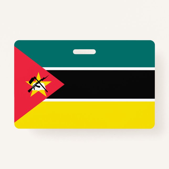 Tarjeta De Identificación Bandera de Mozambique (Anverso)