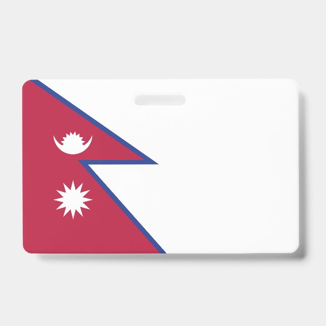 Tarjeta De Identificación Bandera de Nepal (Parte frontal)