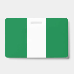 Tarjeta De Identificación Bandera de Nigeria
