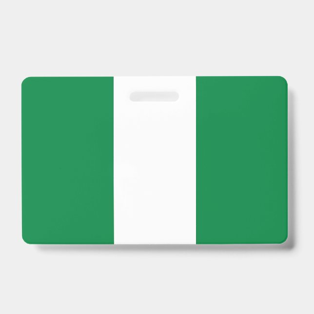 Tarjeta De Identificación Bandera de Nigeria (Parte frontal)