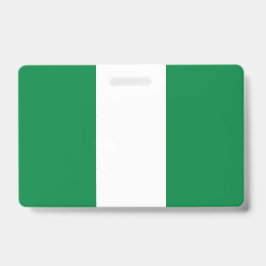 Tarjeta De Identificación Bandera de Nigeria
