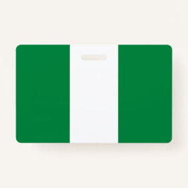 Tarjeta De Identificación Bandera de Nigeria