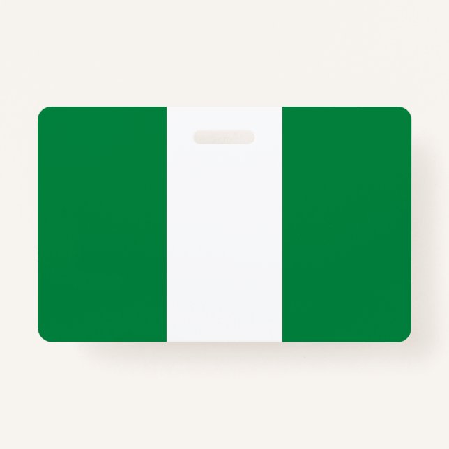 Tarjeta De Identificación Bandera de Nigeria (Anverso)