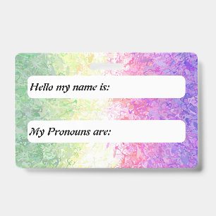 Tarjeta De Identificación Bandera de Orgullo Genderdoe Personalizable Boho P