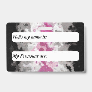Tarjeta De Identificación Bandera de Orgullo Librafemenino Bohemio Marmolead