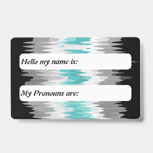 Tarjeta De Identificación Bandera de Orgullo Libramasculino Funky Boho Perso