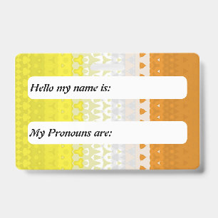 Tarjeta De Identificación Bandera de orgullo Maverique geométrica boho perso