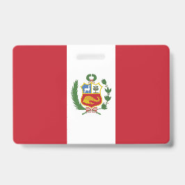 Tarjeta De Identificación bandera de Perú