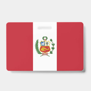 Tarjeta De Identificación bandera de Perú